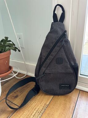 SwissGear Charcoal Gray Sling Backpack - Single Strap Crossbody